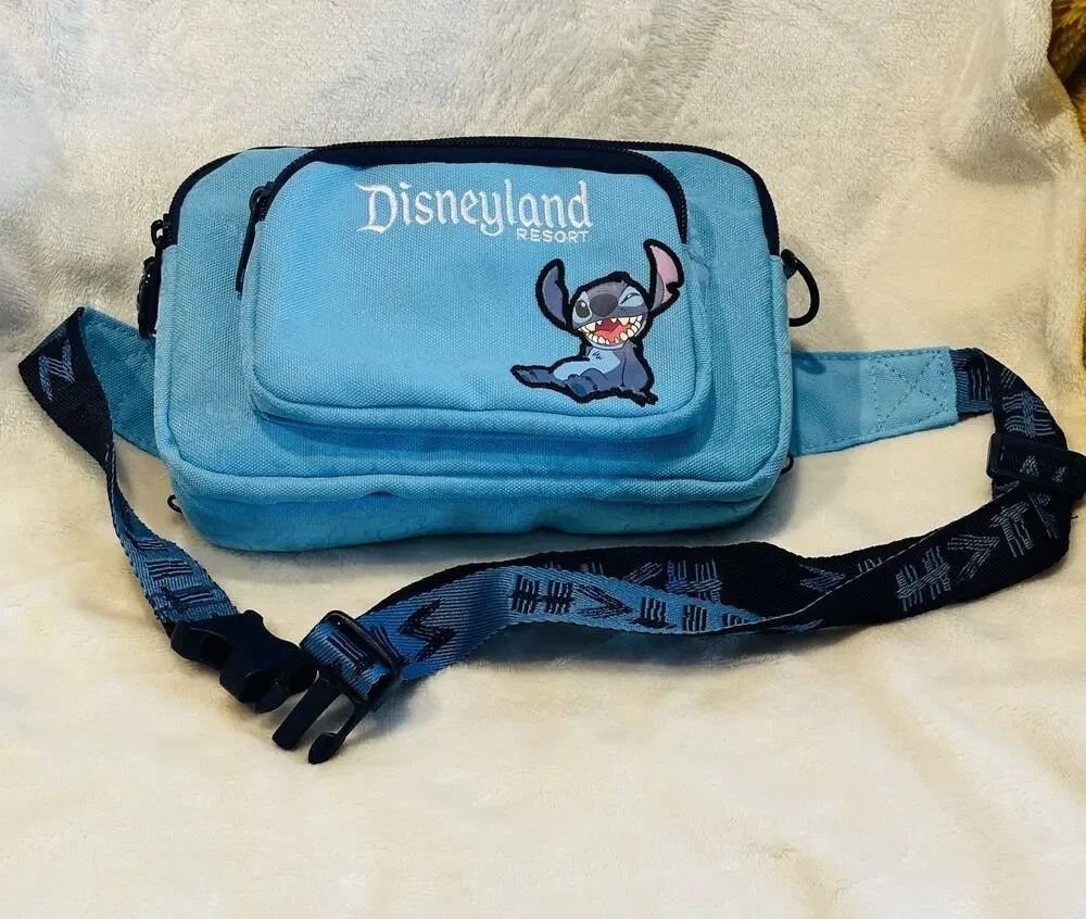 Disney Parks Disneyland Resort Light Blue Stitch Fanny Pack Hip Bag Souvenir